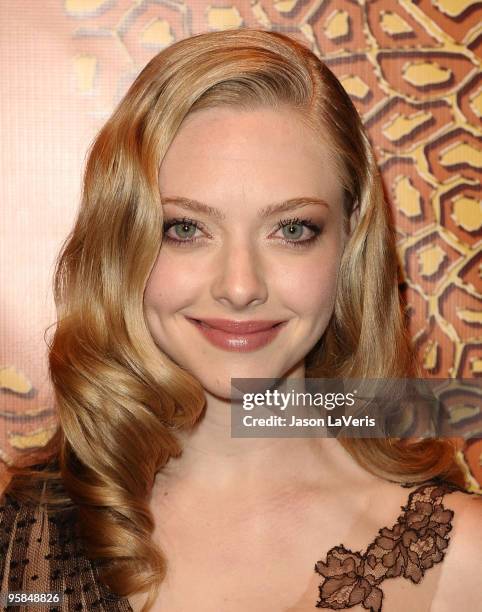 Actress Amanda Seyfried attends the official HBO after party for the 67th annual Golden Globe Awards at Circa 55 Restaurant at the Beverly Hilton...