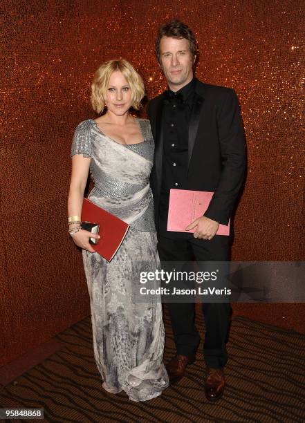 Actress Patricia Arquette and actor Thomas Jane attend the official HBO after party for the 67th annual Golden Globe Awards at Circa 55 Restaurant at...