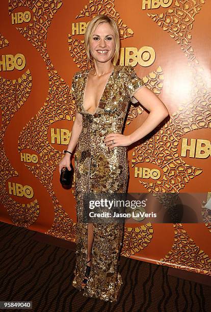 Actress Anna Paquin attends the official HBO after party for the 67th annual Golden Globe Awards at Circa 55 Restaurant at the Beverly Hilton Hotel...