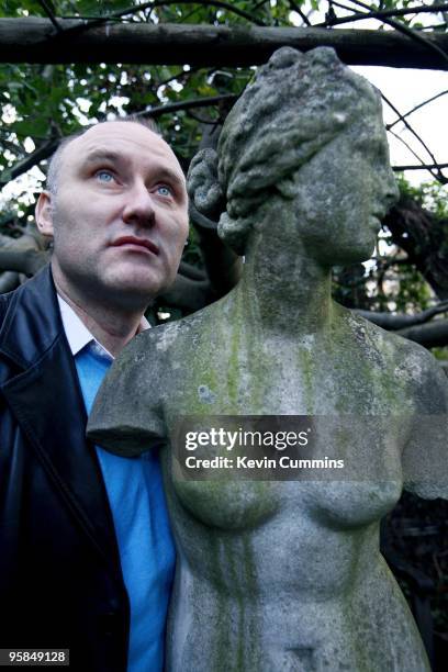 Posed portrait of English musician and composer Jah Wobble in Chelsea, London on March 14, 2007.