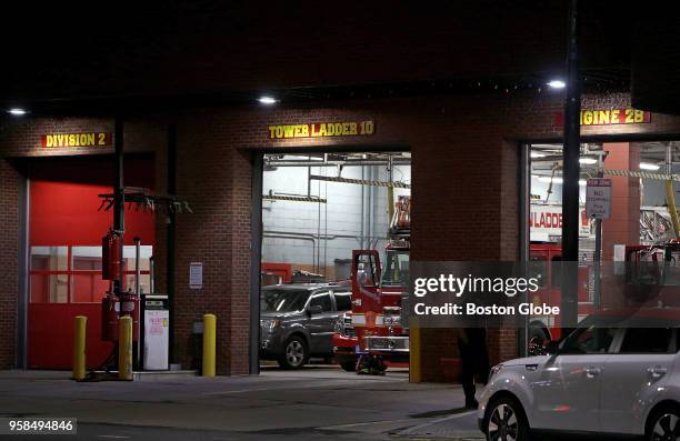 The exterior of the Engine 28/Tower Ladder 10 Firehouse at 746 Centre St. In the Jamaica Plain neighborhood of Boston is pictured on May 11, 2018. A...