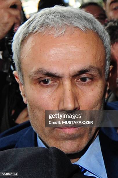 Turk Mehmet Ali Agca who attempted to kill pope John Paul II on May 13 arrives to a hotel on January 18, 2010 in Ankara after being freed from prison...