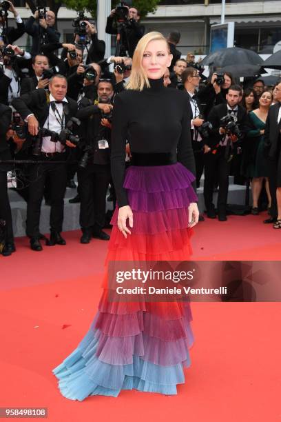 Jury president Cate Blanchett attends the screening of "BlacKkKlansman" during the 71st annual Cannes Film Festival at Palais des Festivals on May...