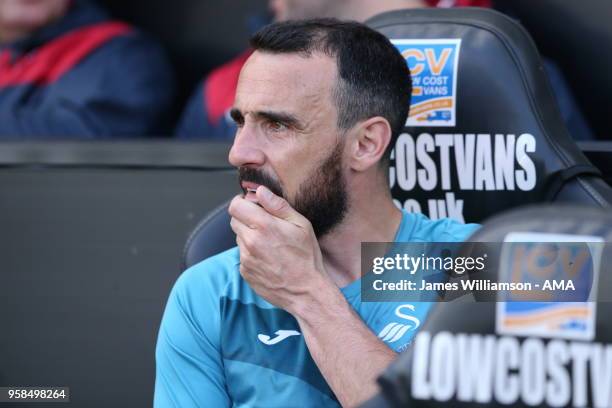 Leon Britton of Swansea City during the Premier League match between Swansea City and Stoke City at Liberty Stadium on May 13, 2018 in Swansea, Wales.