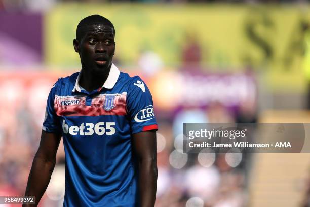 Badou Ndiaye of Stoke City during the Premier League match between Swansea City and Stoke City at Liberty Stadium on May 13, 2018 in Swansea, Wales.