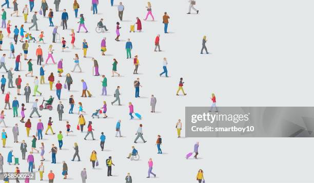 ilustrações de stock, clip art, desenhos animados e ícones de group of people - explosão demográfica