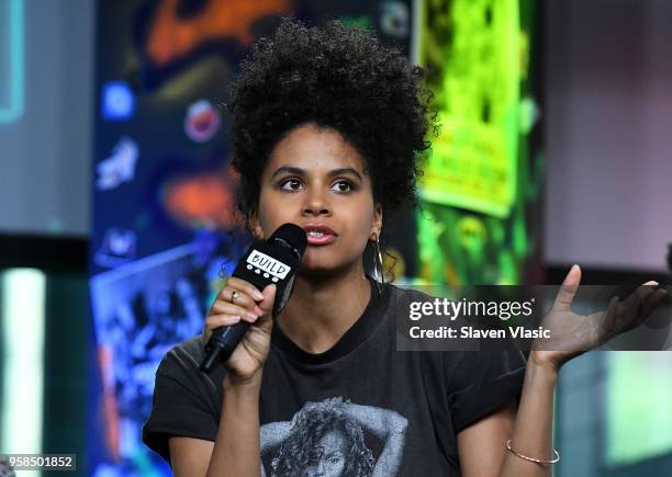 Actor Zazie Beetz visits Build Series to discuss "Deadpool 2" at Build Studio on May 14, 2018 in New York City.