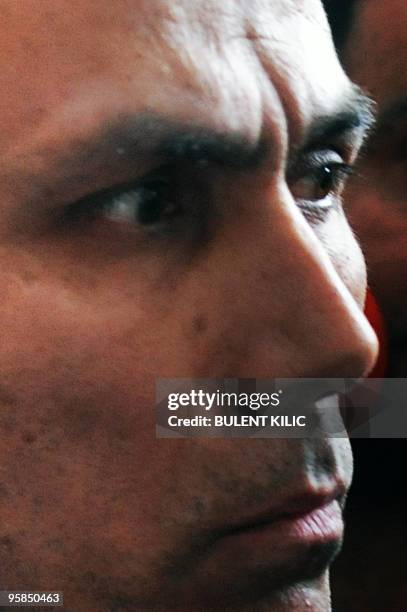 Turk Mehmet Ali Agca who attempted to kill pope John Paul II on May 13 speaks to the press on January 18, 2010 in Ankara after being freed from...