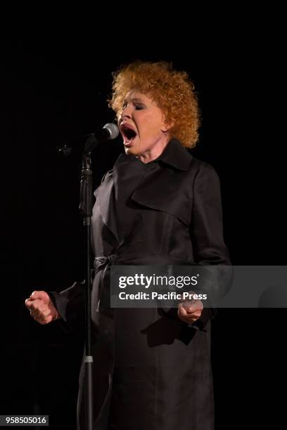 The famous Italian singer Ornella Vanoni performing live at Teatro Augusteo in Napoli with "La mia storia" tour 2018.