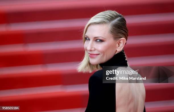 Cate Blanchett attends the screening of "BlacKkKlansman" during the 71st annual Cannes Film Festival at Palais des Festivals on May 14, 2018 in...