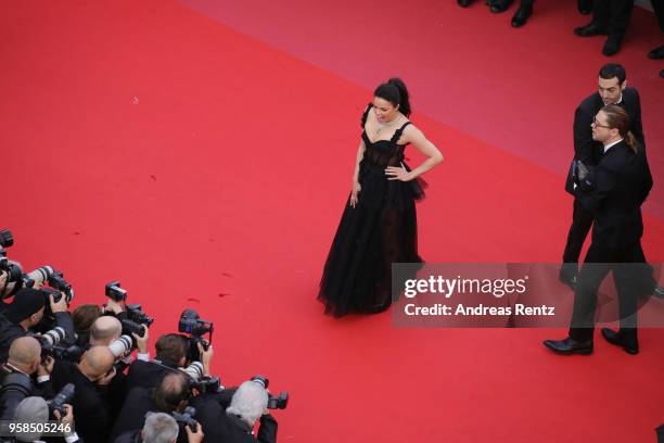 Michelle Rodriguez attends the screening of "BlacKkKlansman" during the 71st annual Cannes Film Festival at Palais des Festivals on May 14, 2018 in...