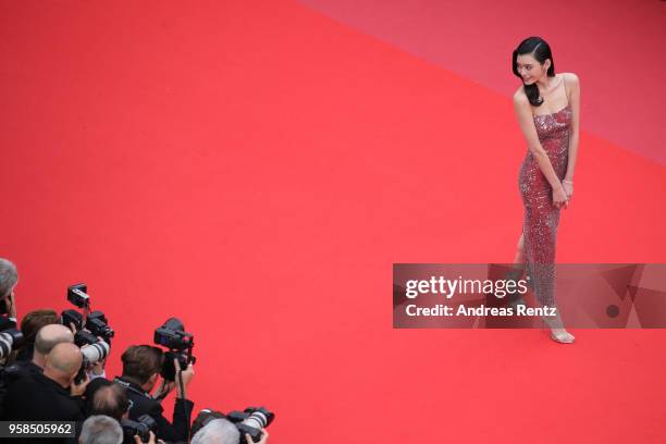 Ming Xi attends the screening of "BlacKkKlansman" during the 71st annual Cannes Film Festival at Palais des Festivals on May 14, 2018 in Cannes,...