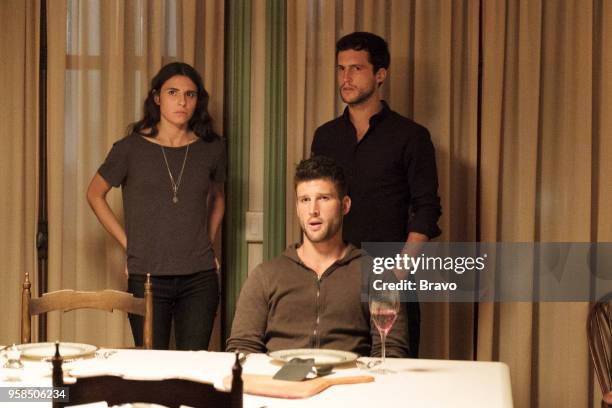 Maid Marian On Her Tip-Toed Feet" Episode 207 -- Pictured: Marianne Rendon as Jules, Parker Young as Richard, Rob Heaps as Ezra --