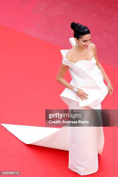 Jessica Kahawaty attends the screening of "BlacKkKlansman" during the 71st annual Cannes Film Festival at Palais des Festivals on May 14, 2018 in...