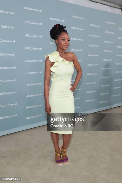 NBCUniversal Upfront in New York City on Monday, May 14, 2018 -- Red Carpet -- Pictured: Yaya DaCosta, "Chicago Med" on NBC --