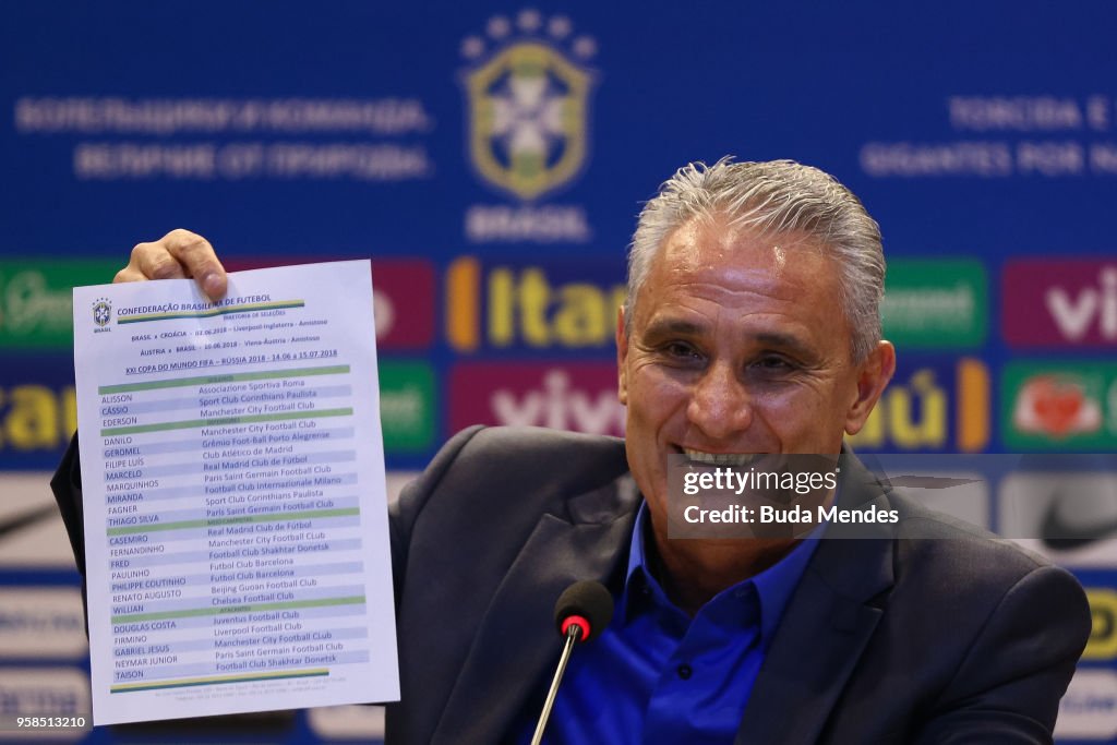 Tite Announces Brazilian Squad for 2018 FIFA World Cup Russia - Press Conference