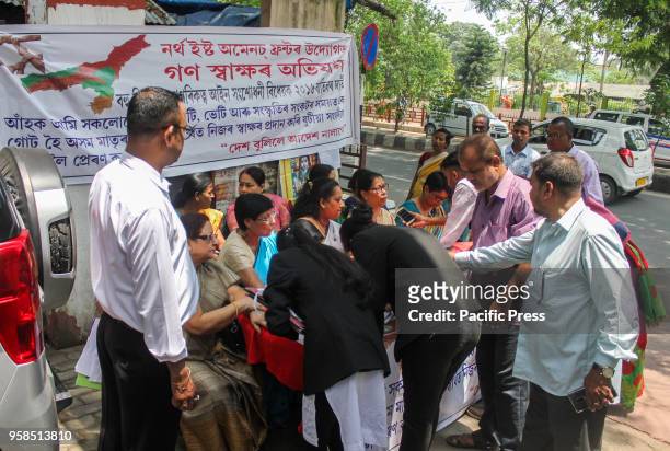 North East Woman's Front initiated a signature campaign demanding the withdrawal of Citizenship Bill 2016 at Guwahati.