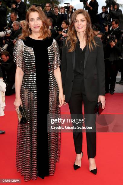 Chiara Mastroianni attends the screening of "Blackkklansman" during the 71st annual Cannes Film Festival at Palais des Festivals on May 14, 2018 in...