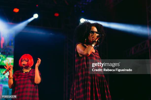 Rimas e Melodias perform during Festival Bananada at Passeio das Ãguas on May 13, 2018 in Goiania, Brazil.