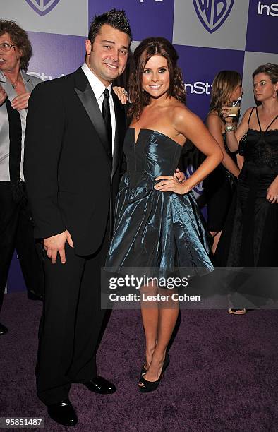 Actress Joanna Garcia and guest attend the InStyle and Warner Bros. 67th Annual Golden Globes post party held at the Oasis Courtyard at The Beverly...