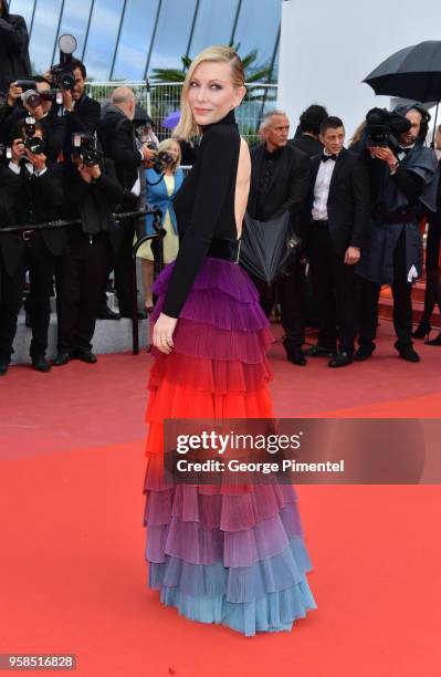 Jury president Cate Blanchett attends the screening of 'BlacKkKlansman' during the 71st annual Cannes Film Festival at Palais des Festivals on May...