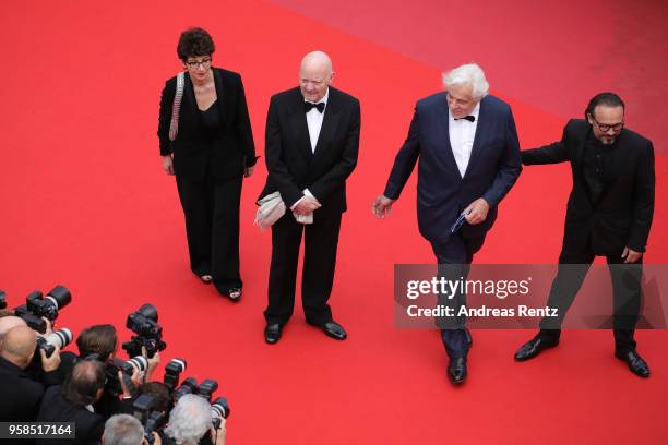 Jean-Paul Rappeneau ,Jacques Weber and Vincent Perez from the movie 'Cyrano De Bergerac' attends the screening of "BlacKkKlansman" during the 71st...