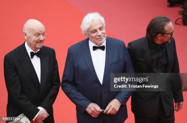 Jean-Paul Rappeneau , Jacques Weber and Vincent Perez from the movie 'Cyrano De Bergerac' attends the screening of "BlacKkKlansman" during the 71st...