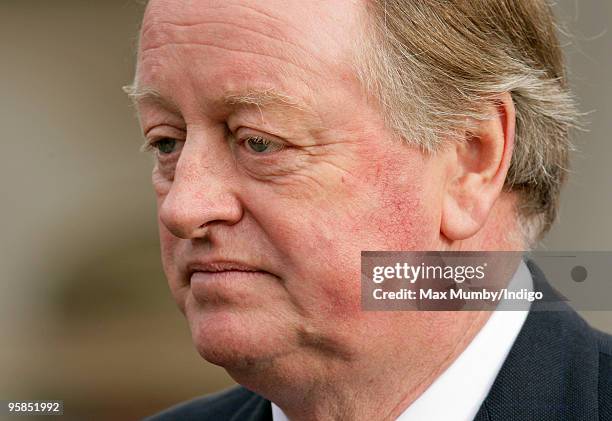 Andrew Parker Bowles attends the funeral service for his wife, Rosemary Parker Bowles, who died of cancer on January 10, 2010 at age 69, at St....