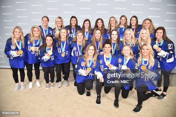 NBCUniversal Upfront in New York City on Monday, May 14, 2018 -- Red Carpet -- Pictured: U.S. Olympic Women's Ice Hockey -