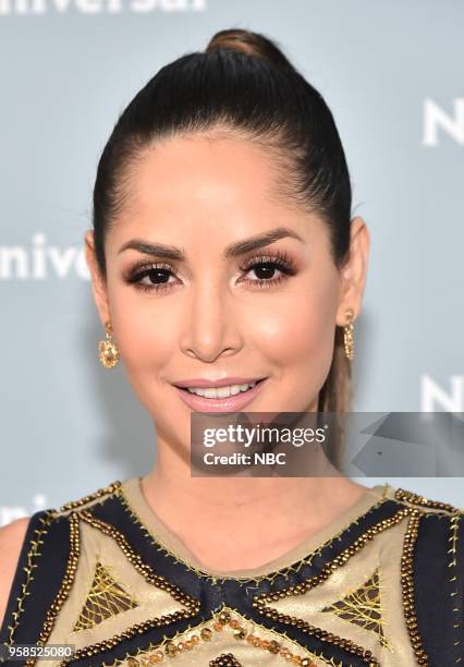 NBCUniversal Upfront in New York City on Monday, May 14, 2018 -- Red Carpet -- Pictured: Carmen Villalobos, "Sin Senos Si Hay Paraiso" on Telemundo --