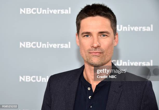 NBCUniversal Upfront in New York City on Monday, May 14, 2018 -- Red Carpet -- Pictured: Warren Christie, "The Village" on NBC --