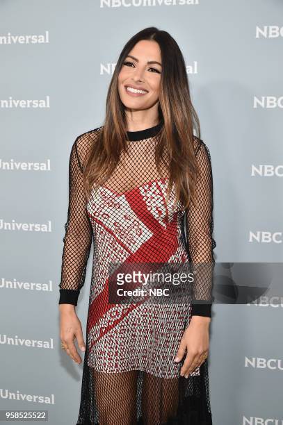 NBCUniversal Upfront in New York City on Monday, May 14, 2018 -- Red Carpet -- Pictured: Sarah Shahi, "Reverie" on NBC--