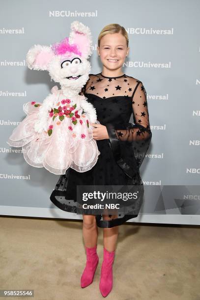 NBCUniversal Upfront in New York City on Monday, May 14, 2018 -- Red Carpet -- Pictured: Darci Lynne Farmer, "America's Got Talent" on NBC --