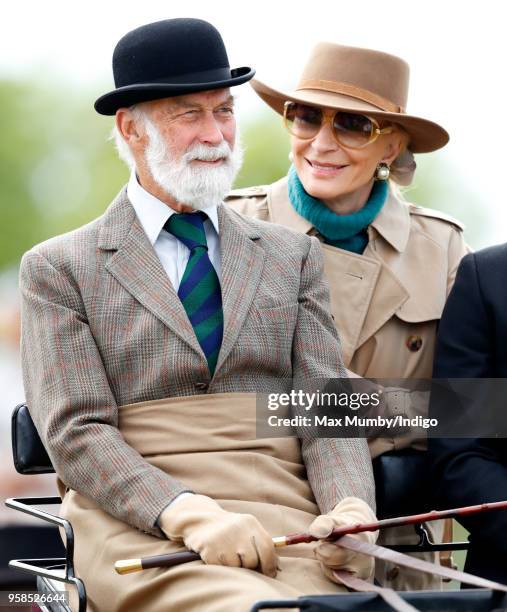 Prince Michael of Kent and Princess Michael of Kent seen carriage driving as they take part in The Champagne Laurent-Perrier Meet of the British...
