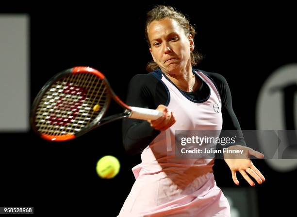 Barbora Strycova of Czech Republic in action against Sloane Stephens of USA during day two of the Internazionali BNL d'Italia 2018 tennis at Foro...