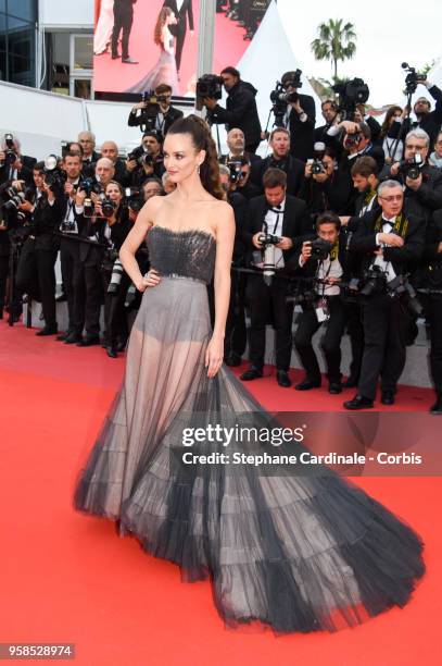 Charlotte Le Bon attends the screening of "BlacKkKlansman" during the 71st annual Cannes Film Festival at Palais des Festivals on May 14, 2018 in...