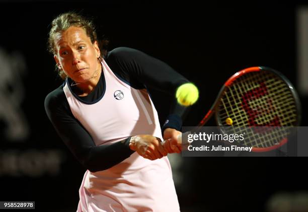 Barbora Strycova of Czech Republic in action against Sloane Stephens of USA during day two of the Internazionali BNL d'Italia 2018 tennis at Foro...