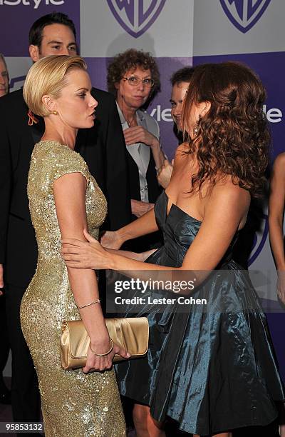 Actresses Jaime Pressly and Joanna Garcia attend the InStyle and Warner Bros. 67th Annual Golden Globes post party held at the Oasis Courtyard at The...