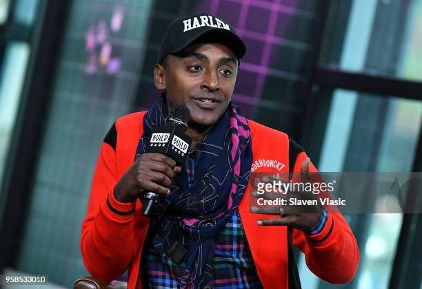 Chef Marcus Samuelsson visits Build Series to discuss Harlem EatUp! Festival at Build Studio on May 14, 2018 in New York City.