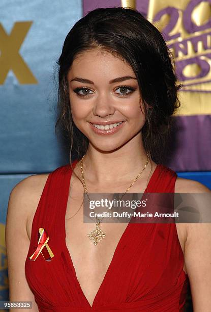 Actress Sarah Hyland attends Fox's 2010 Golden Globes Awards Party at Craft on January 17, 2010 in Century City, California.