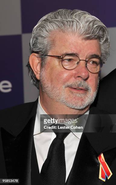 Writer/ Director George Lucas attends the InStyle and Warner Bros. 67th Annual Golden Globes post party held at the Oasis Courtyard at The Beverly...