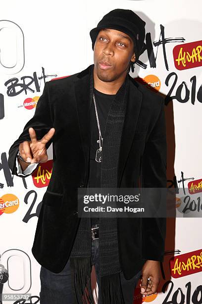 Lemar arrives at the Brit Awards 2010 launch held the at The Indigo 02 on January 18, 2010 in London, England.