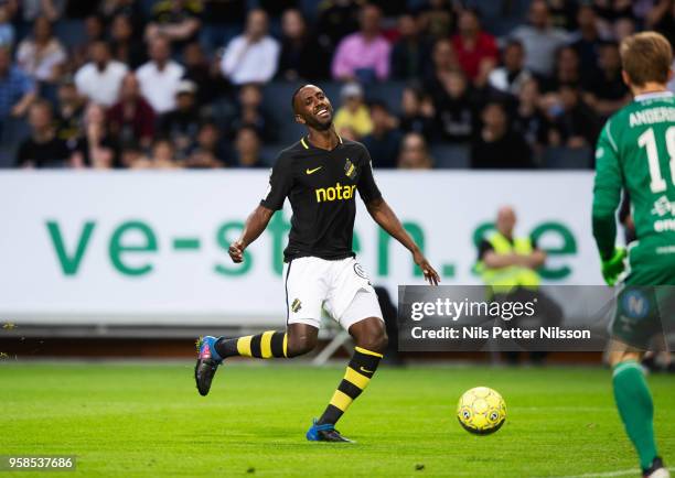 Henok Goitom of AIK dejected during the Allsvenskan match between AIK and Ostersunds FK at Friends Arena on May 14, 2018 in Stockholm, Sweden.