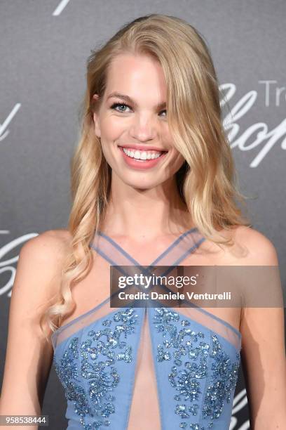 Model Daphne Groeneveld attends the Chopard Trophy during the 71st annual Cannes Film Festival at Martinez Hotel on May 14, 2018 in Cannes, France.