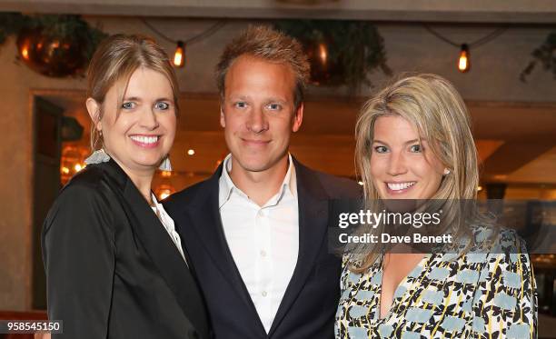 Jenny Packham, Chris Jackson and Natasha Natasha Archer attend The Ivy Chelsea Garden Annual Summer Party on May 14, 2018 in London, England.