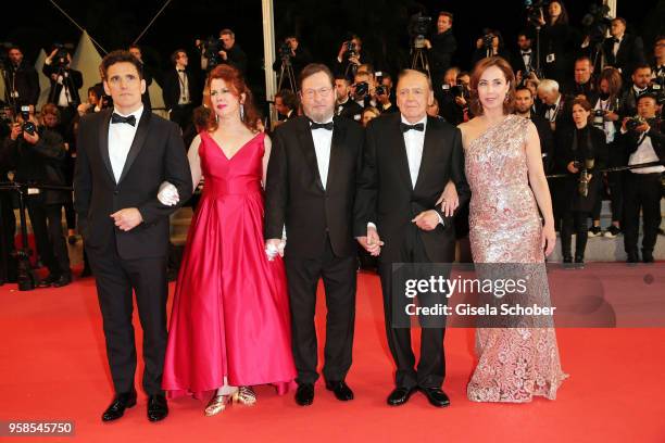 Actor Matt Dillon, actress Siobhan Fallon Hogan, director Lars von Trier, actor Bruno Ganz and actress Sofie Grabol attend the screening of "The...