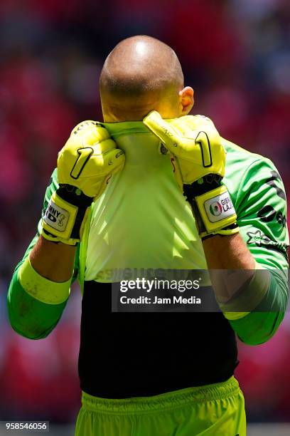 Manuel Lajud goalkeeper of Tijuana reacts during the semifinals second leg match between Toluca and Tijuana as part of the Torneo Clausura 2018 Liga...