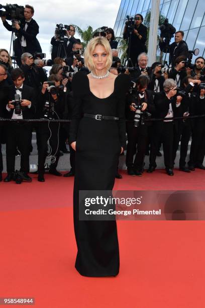 Anja Rubik attends the screening of "BlacKkKlansman" during the 71st annual Cannes Film Festival at Palais des Festivals on May 14, 2018 in Cannes,...