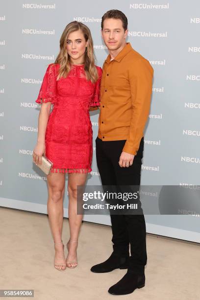 Josh Dallas and Melissa Roxburgh attend the 2018 NBCUniversal Upfront Presentation at Rockefeller Center on May 14, 2018 in New York City.