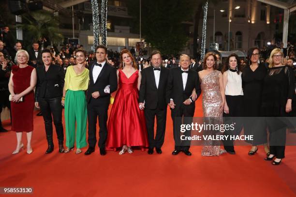 Danish producer Marianne Slot , US actor Matt Dillon , US actress Siobhan Fallon Hogan , Danish director Lars Von Trier , Swiss actor Bruno Ganz and...